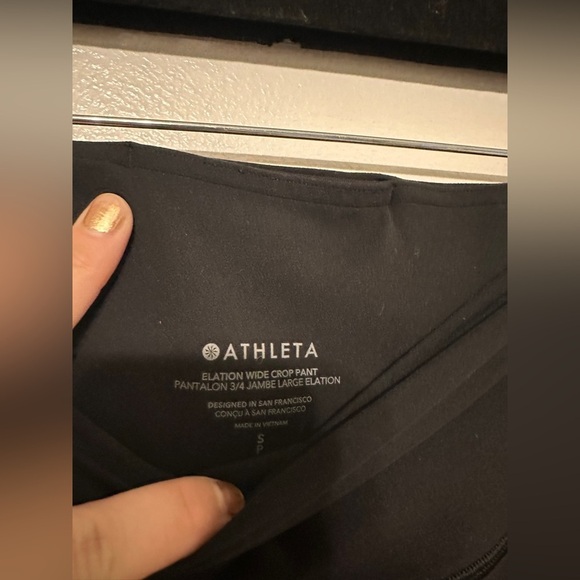 Athleta Elation Wide Leg Crop Pants size small black - Picture 3 of 6